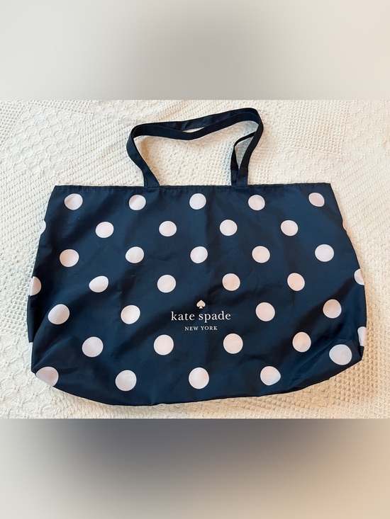 kate spade Handbags - Kate Spade New York Navy Polka Dot Tote Bag NWOT